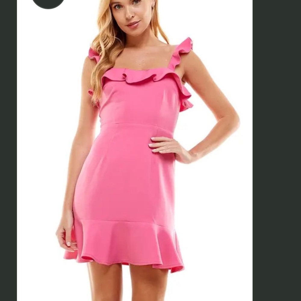 Pink Ruffle Boutique Blue Spero Dress